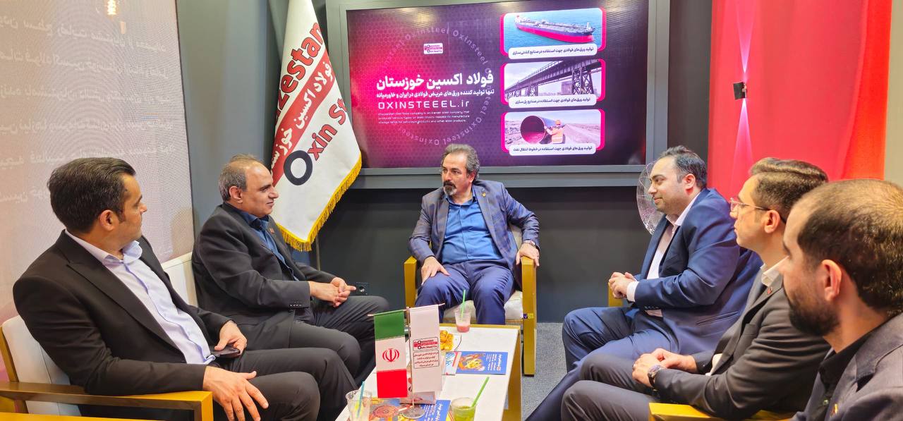 بازدید مدیرعامل هلدینگ صبا انرژی از غرفه فولاد اکسین خوزستان در پانزدهمین نمایشگاه معدن و صنایع معدنی ایران