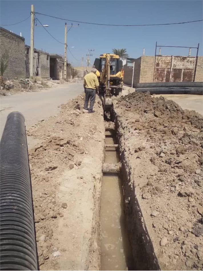 در شهرستان باوی انجام شد؛  توسعه شبکه فاضلاب ۳۰۰ میلی‌متری در منطقه گلستان شهر ویس