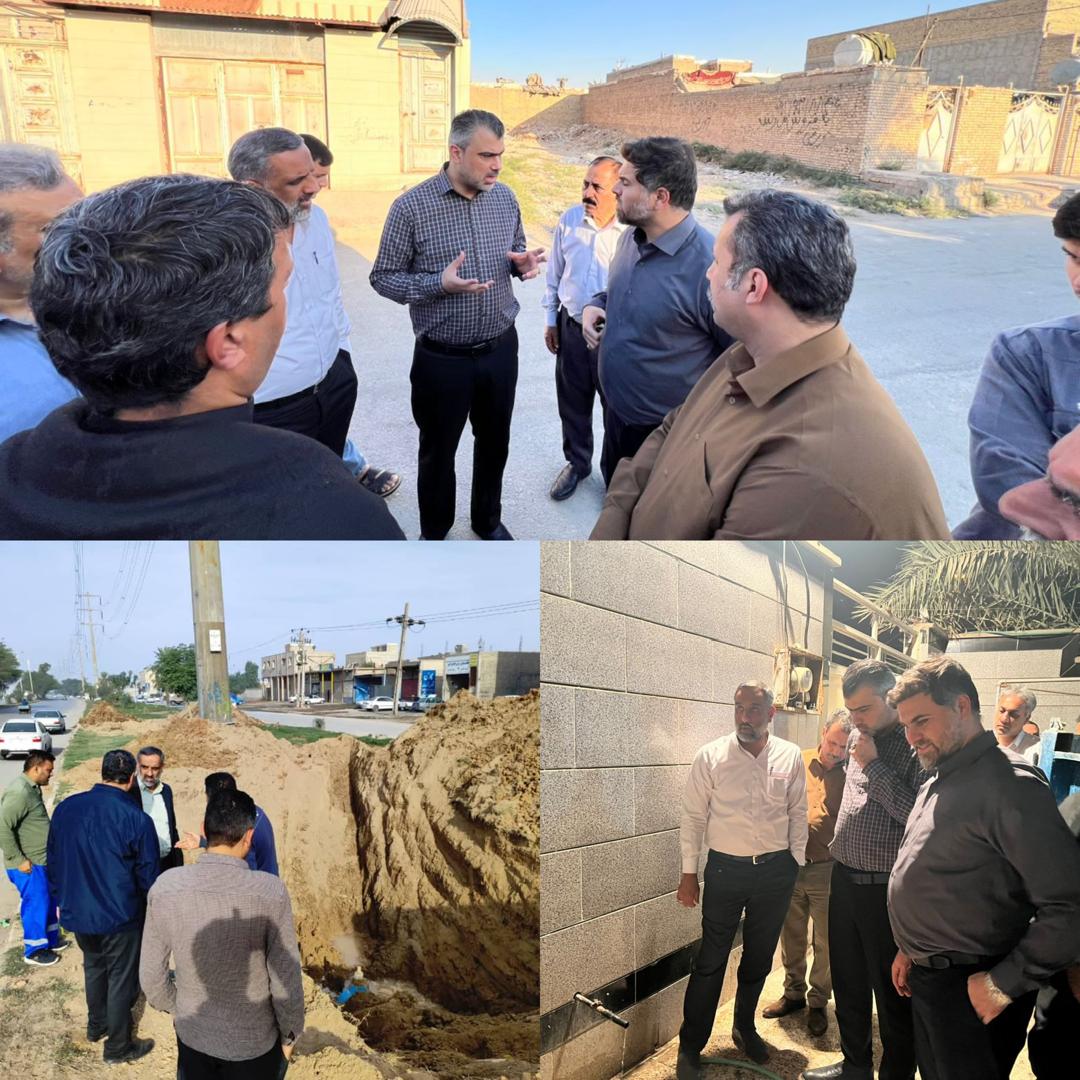 اقدام عملی شرکت آبفای اهواز در جهت تقویت فشار آب مناطق شرقی کوت عبدالله